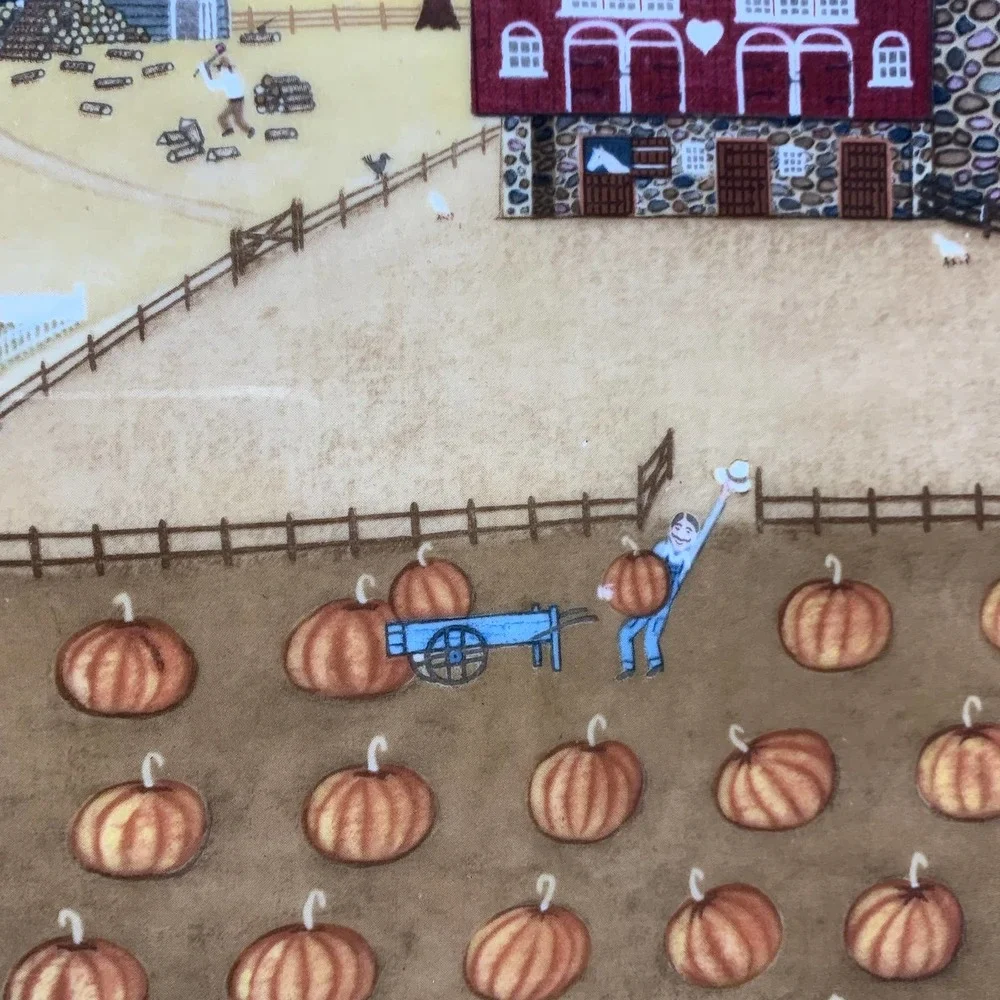 Vtg Marked ROYAL DOULTON 1978 Limited Edition Pumpkin Patch Plate CR BROWN #2639 - Picture 7 of 11